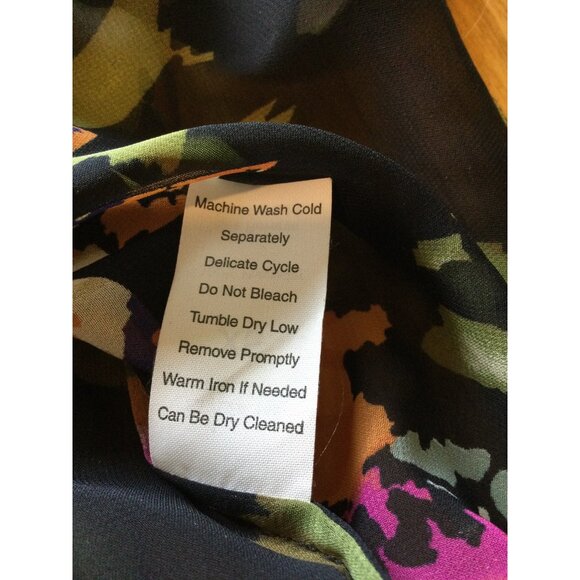 NWT Cabi Tie Front Top Kimono Blouse Cardigan Size XS Dark Floral Sheer - Picture 6 of 12